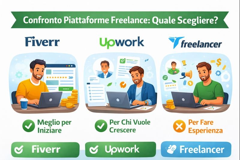 confronto Fiverr Upwork Freelancer quale scegliere