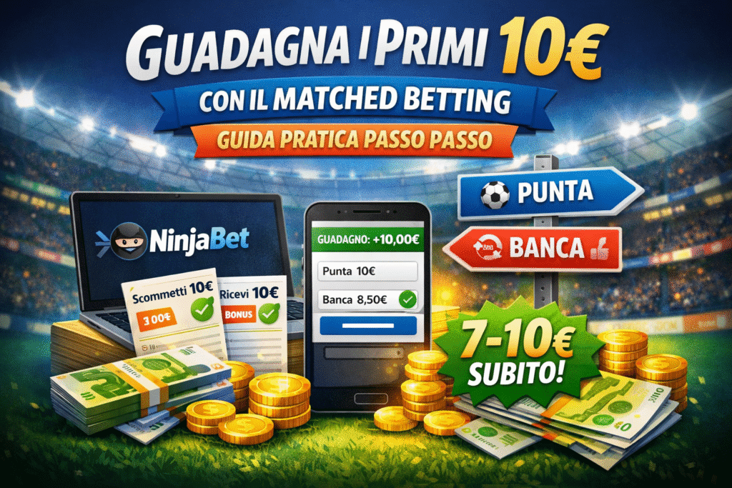 Guadagna con il matched betting come iniziare matched betting